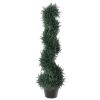 3FT Topiary Artificial Faux Cedar Tree Spiral Fake Plant, Pre-potted & Features High-Quality Detailed Look for Indoor or Outdoor