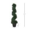 3FT Topiary Artificial Faux Cedar Tree Spiral Fake Plant, Pre-potted & Features High-Quality Detailed Look for Indoor or Outdoor