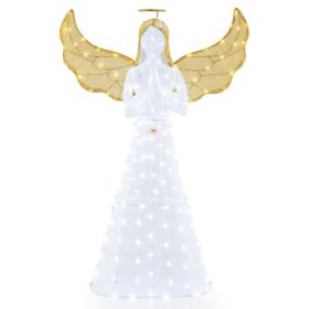 5 ft Festive Pre-Lit Angel with Halo and 150 LED Lights