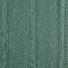 King size Lightweight 100-Percent Cotton Reversible Knit Blanket in Green