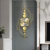 39.4" 3D Modern Metal Oversized Wall Clock with Golden Geometric Frame for Living Room