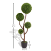 Spiral for indoor outdoor decoration artificial boxwood topiary ball tree 2025 High quality green plant trees 120cm 1pcs/set
