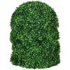 HOMCOM Decorative Artificial Trees 2 Pack 15.75" Faux Boxwood Topiary Ball for Indoor Outdoor Home Decor
