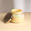 Scented Wax Candle Jar with Lid- Pastel Yellow