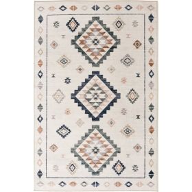 4'x5'6" Southwestern Faux Fur Indoor Rug