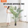 VEVOR Artificial Palm Tree, 6 FT Tall Faux Plant, Secure PE Material & Anti-Tip Tilt Protection Low-Maintenance Plant