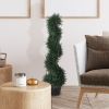 Outsunny Topiary Artificial Cedar Tree 3ft Spiral Fake Plant Pre-potted Indoor Outdoor High-Quality