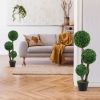 36 Inch Tall Artificial Boxwood Topiary Tree in Pot