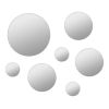 7 Piece Wall Mirror Set Round Glass Silver 245692