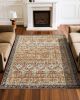 Large Area Rug 6 x 9 ft Anti-Skid Tear-Resistant Floor Mat Vintage Brown Green