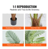 Artificial Palm Tree, 4 FT Tall Faux Plant, Secure PE Material & Anti-Tip Tilt Protection Low-Maintenance Plant