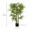 4.5FT Artificial Bamboo Tree Faux Decorative Plant in Nursery Pot for Indoor Décor