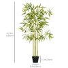 5FT Artificial Bamboo Tree Faux Decorative Plant in Nursery Pot for Indoor Décor