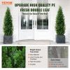 VEVOR 2 Pack 5' Artificial Cedar Topiary Tree Faux Plant UV Decor In/Outdoor