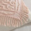 King 100-Percent Cotton Chenille Bedspread with Fringe Hem in Pink Blush