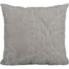 King size Ash Grey Damask Embroidered 4 Piece Oversized Bedspread Set