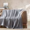 Full/Queen Cozy Lightweight Grey 100-Percent Cotton Blanket - Machine Washable