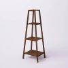 Modern Boho Wooden 4-Shelf Pyramidal Plant Stand