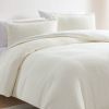 King Size 3-Piece Off White Boucle Duvet Cover Set