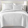 King/Cal King Lightweight White Ultra Soft 3-Piece Microfiber Quilt Set