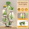 Modern 54-inch Tall Indoor Plant Stand Display Shelf with Grow Lights