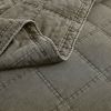 Full/Queen Size 3-Piece Sage Green Faded Stone Washed Cotton Quilt Set