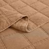 Full/Queen Size 3-Piece Taupe Brown Sienna Faded Stone Washed Cotton Quilt Set