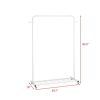 White Modern Garment Rack Clothes Hanging Rod with Lockable Wheels