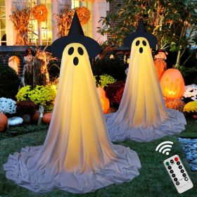 Halloween Decorations Outdoor, Spooky Ghost Decor with Remote Control String Lights (size: 2pcs)