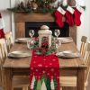 Christmas Table Runner 13x72 Inch, Xmas Trees Snowflakes Winter Holiday Decorative Farmhouse Table Decorations for Kitchen Dinning