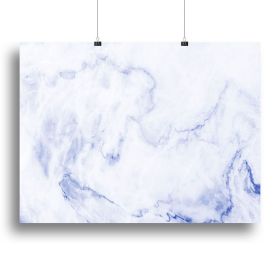 Abstract blue marble patterned Canvas Print or Poster (Type: Standard Framed Canvas Print, size: 16" x 12" / 42cm x 30cm (approx))