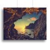 sunset from the mountain cave Canvas Print or Poster